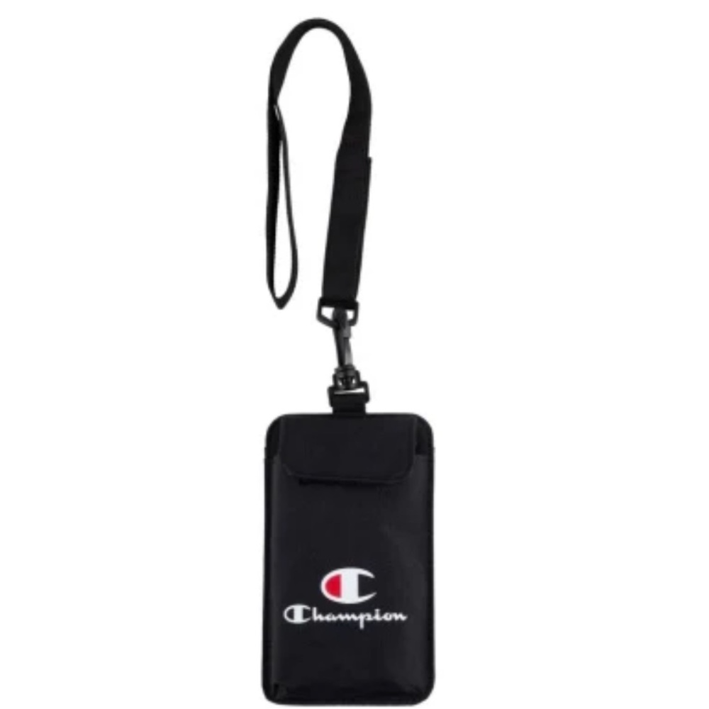 Champion Black Phone Holder with Lanyard